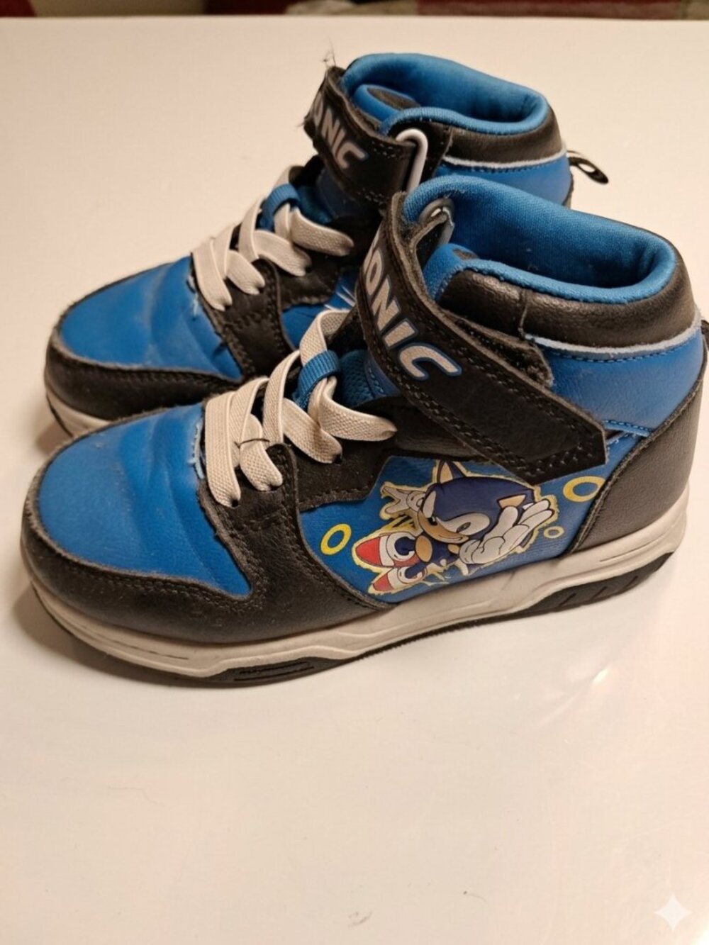 Josmo Sonic the Hedgehog Kids Blue Black High Top Sneakers Size 12